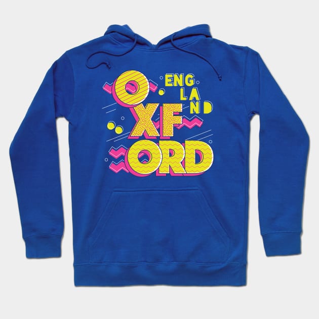 Retro 90s Oxford, England Hoodie by SLAG_Creative